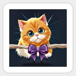 cute orange kitty Sticker